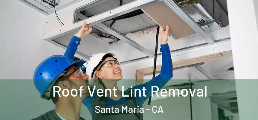 Roof Vent Lint Removal Santa Maria - CA
